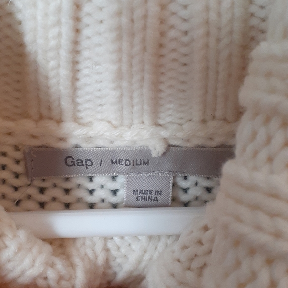 Gap icon stitchy ivory  turtle neck swater - Picture 2 of 4